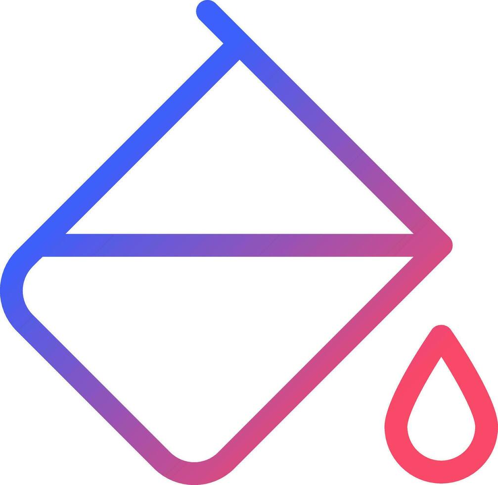 Paint bucket tool pixel perfect gradient linear ui icon. Colour replacement. Photo editor. Line color user interface symbol. Modern style pictogram. Vector isolated outline illustration