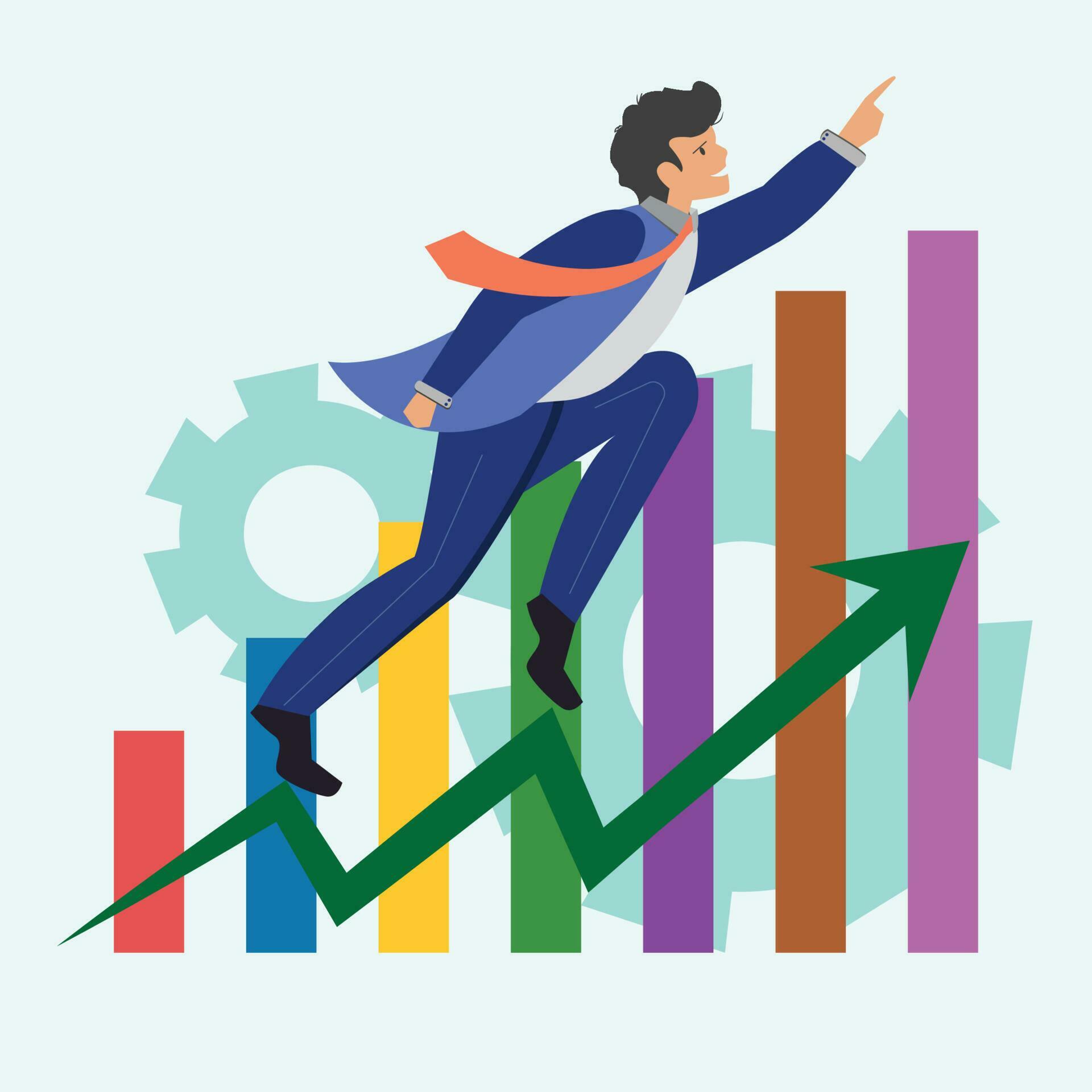 businessman-walking-up-on-green-arrow-success-and-achievement-concept
