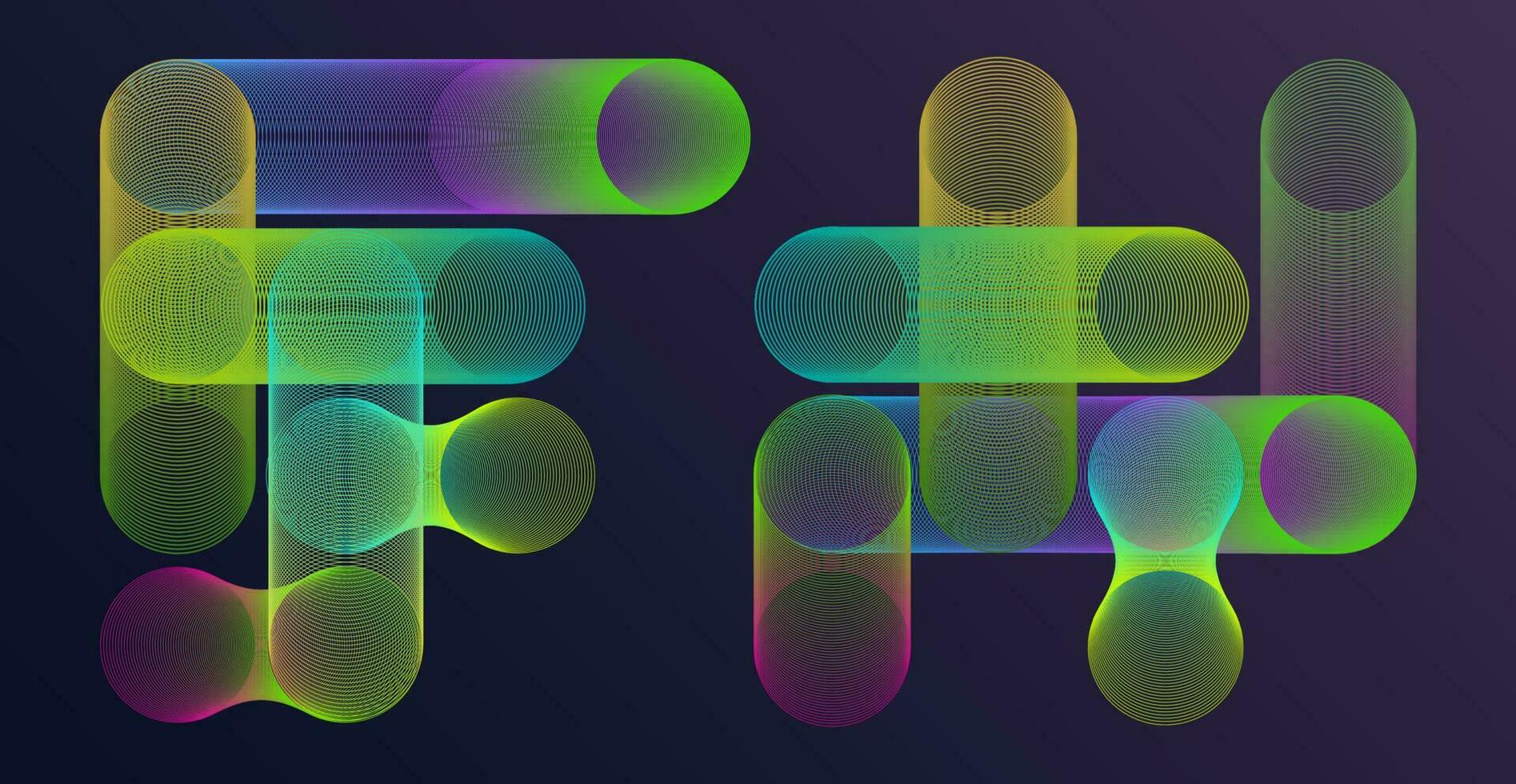 Abstract trendy background with circles. Gradient circles, graphic design elements. vector