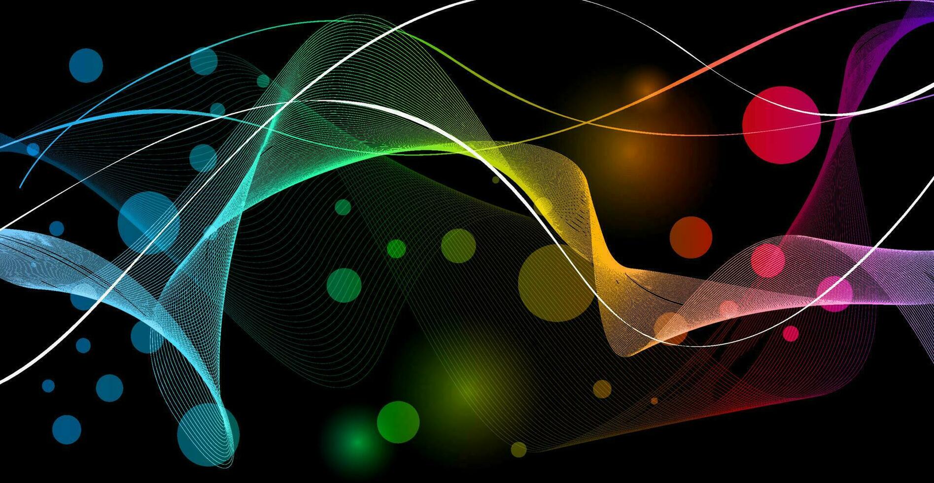 Abstract Christmas background. With colorful balls and Christmas lights. Vector illustration of a festive banner template.