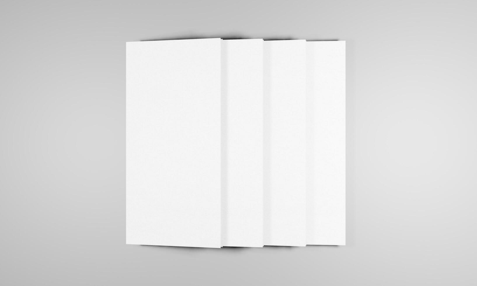 Blank portrait paper mock-up. brochure magazine, white changeable background paper isolated on gray good for your business mockup photo