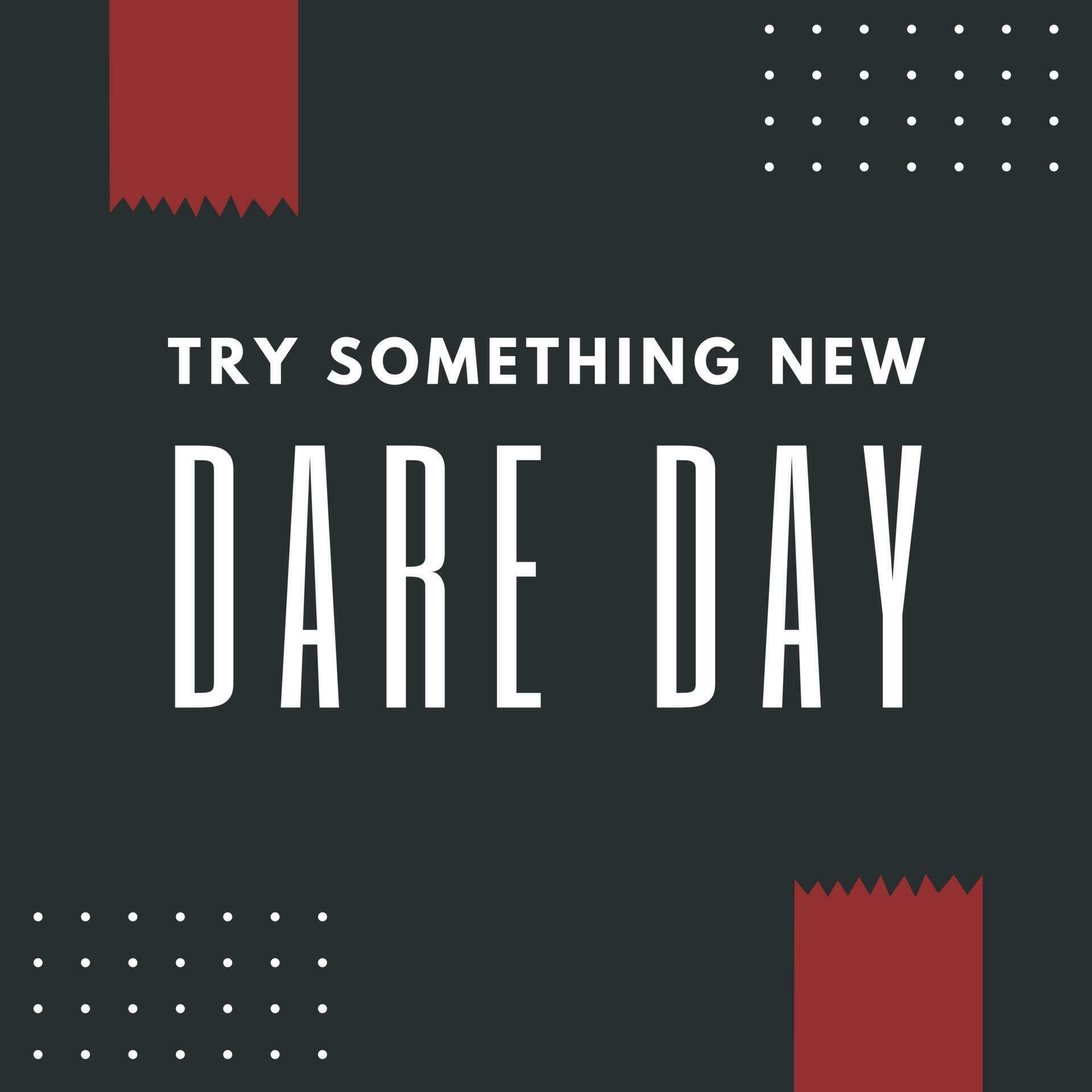 dare day poster suitable for social media post 23469247 Vector Art at