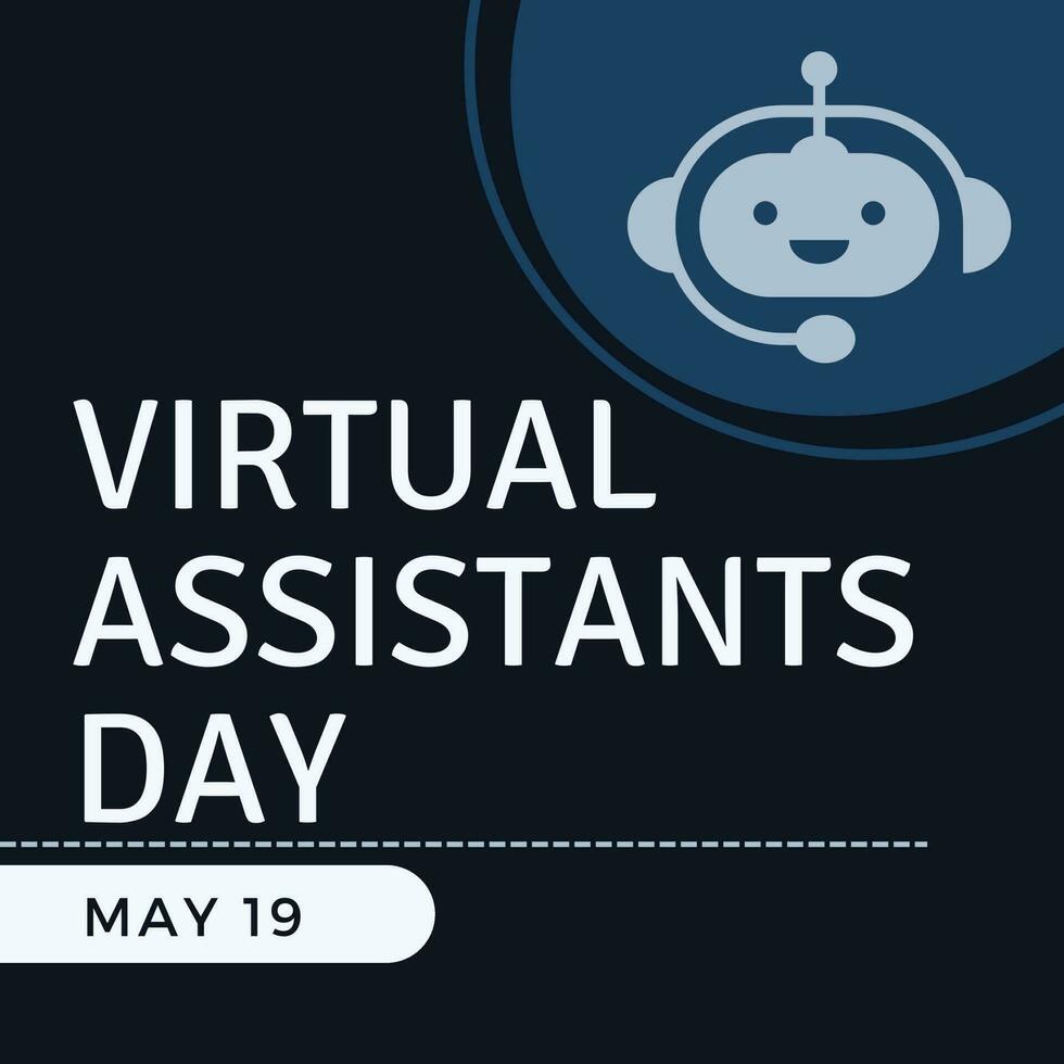 virtual assistants day suitable for social media post vector