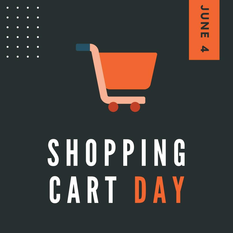 shopping cart day poster suitable for social media post vector