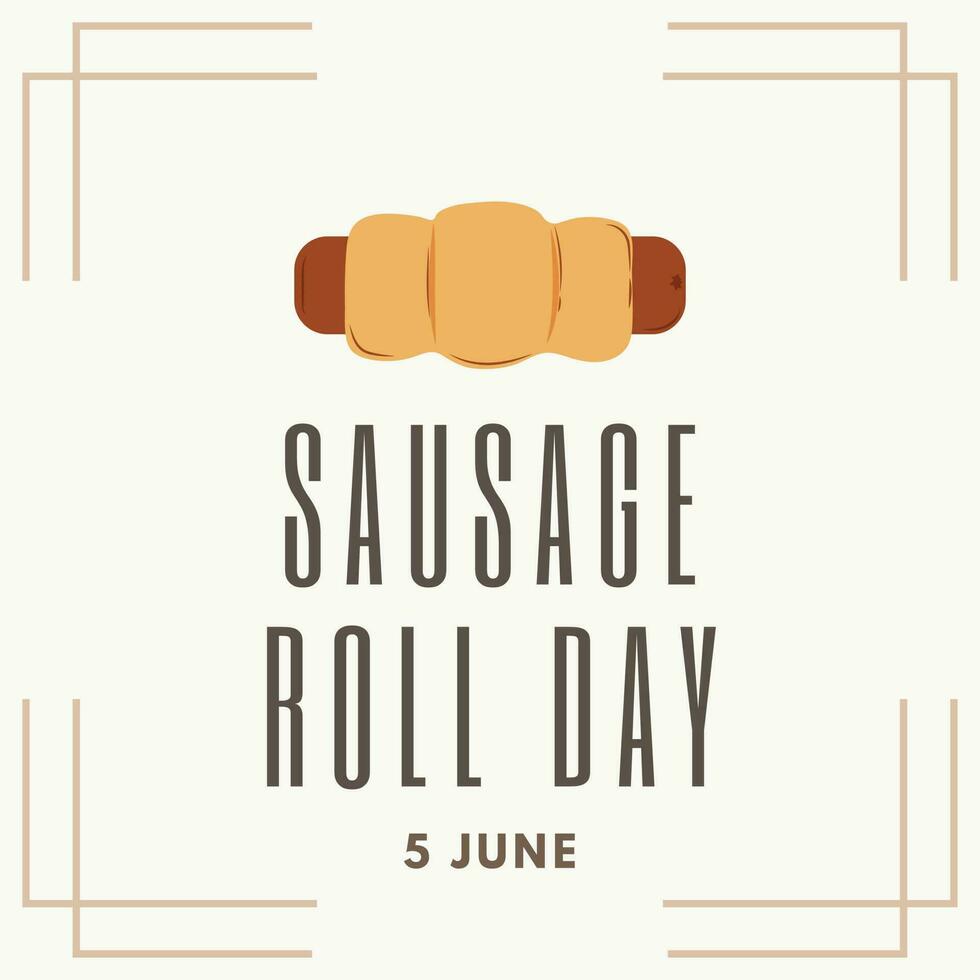 sausage roll day poster suitable for social media post vector