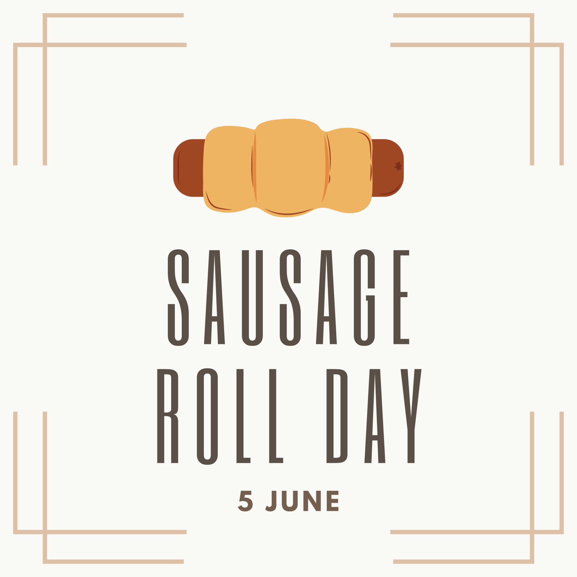 sausage roll day poster suitable for social media post 23469274 Vector