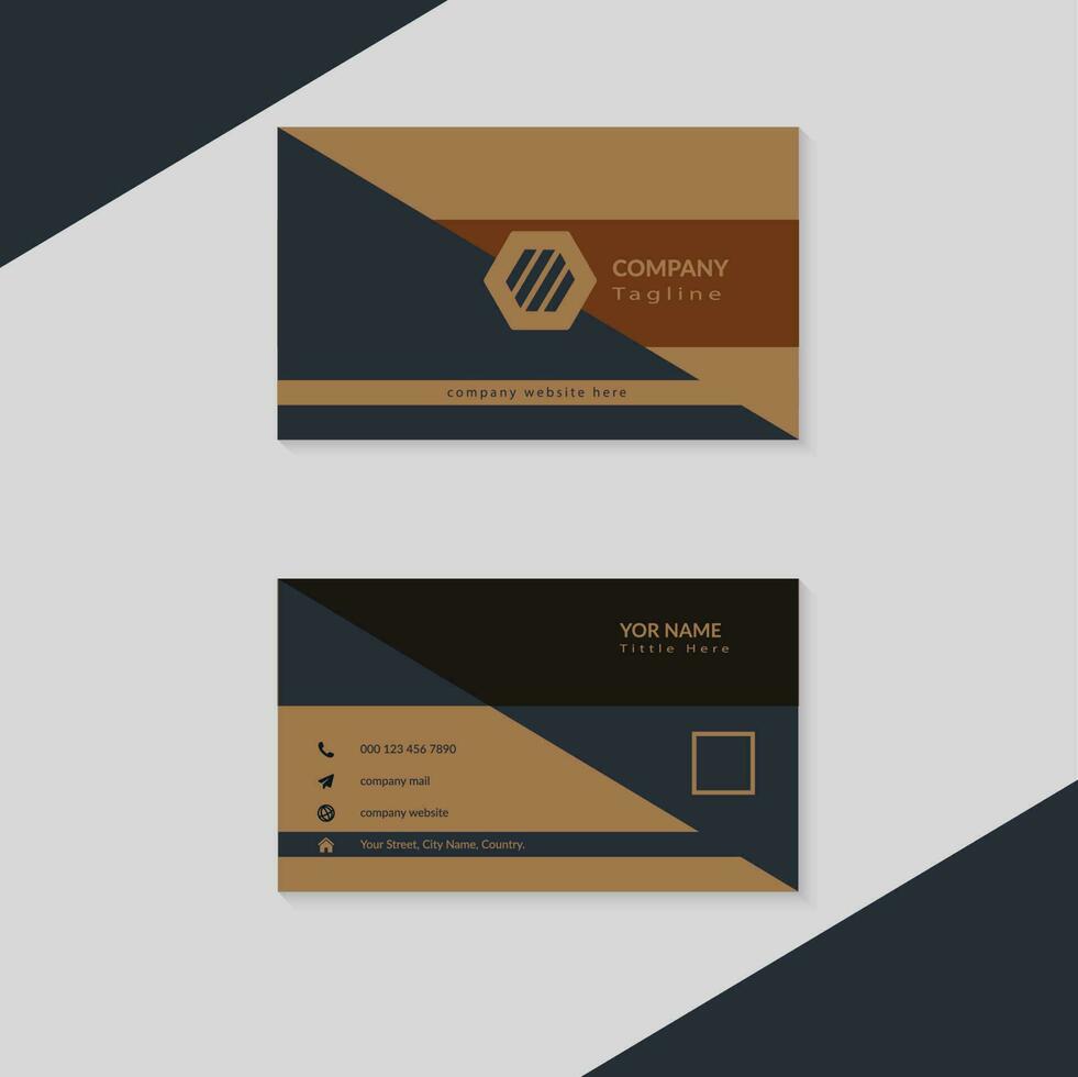 Corporate Modern Business Card Template and Stationary Design vector