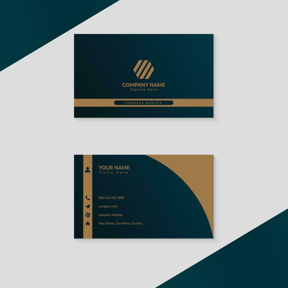 Corporate Modern Business Card Template and Stationary Design vector