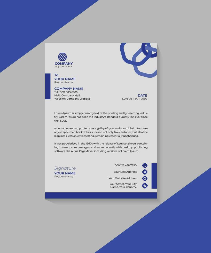 Corporate Modern Business Card Template and Stationary Design vector