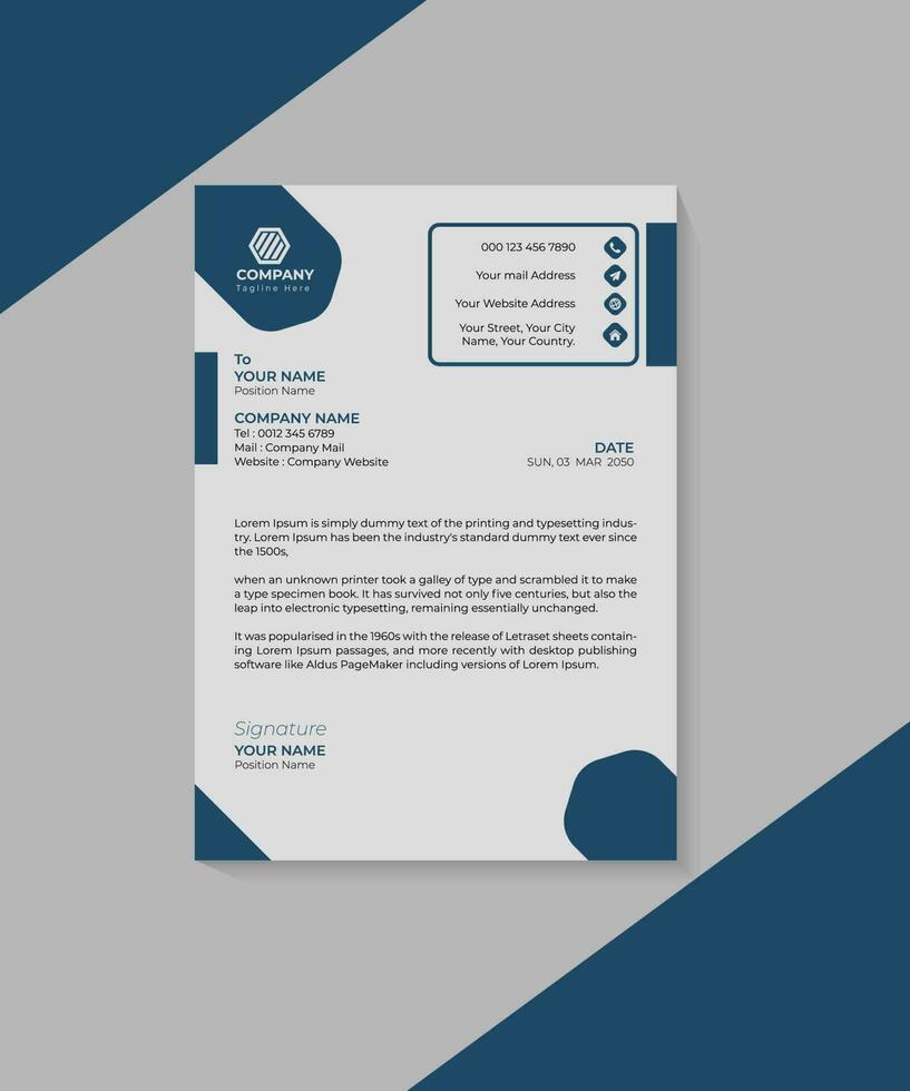 Corporate Modern Business Card Template and Stationary Design vector