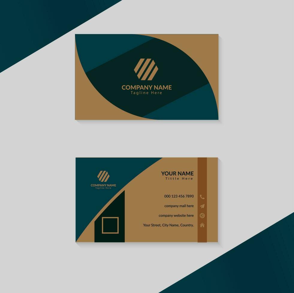Corporate Modern Business Card Template and Stationary Design vector