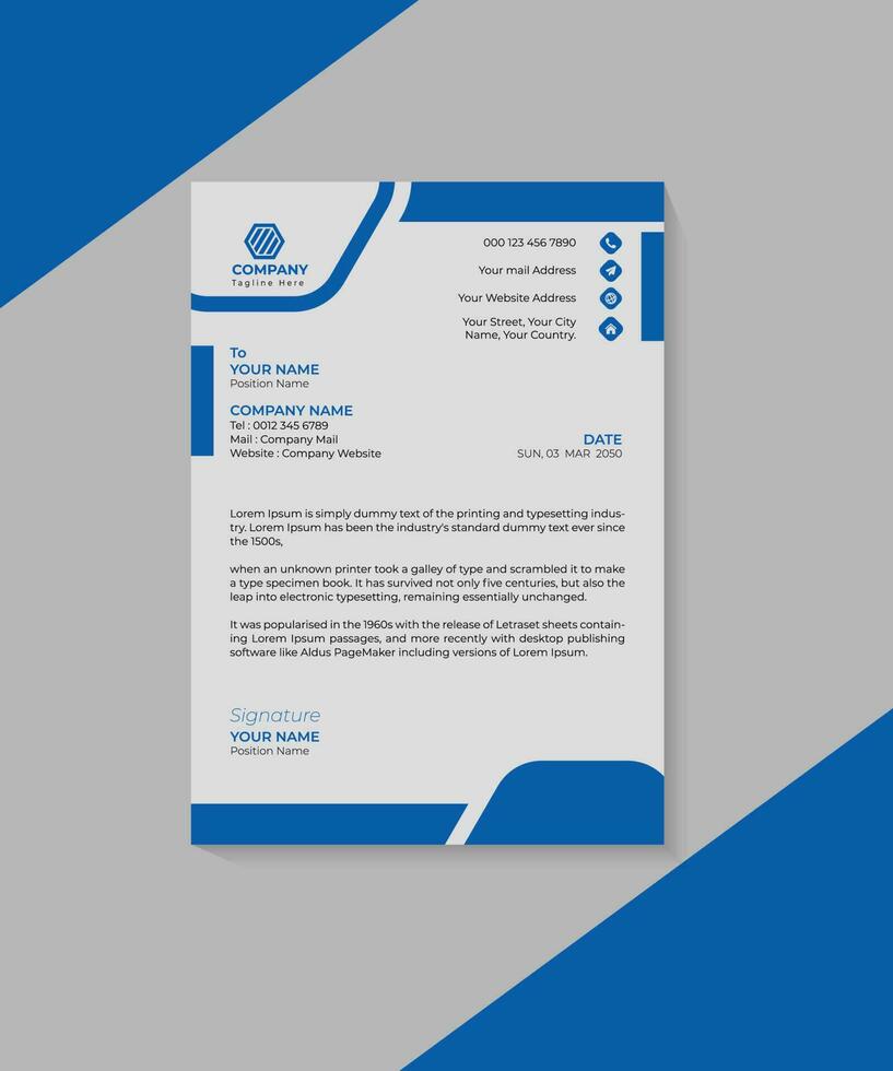 Corporate Modern Business Card Template and Stationary Design vector