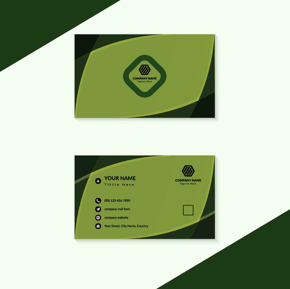 Corporate Modern Business Card Template and Stationary Design vector