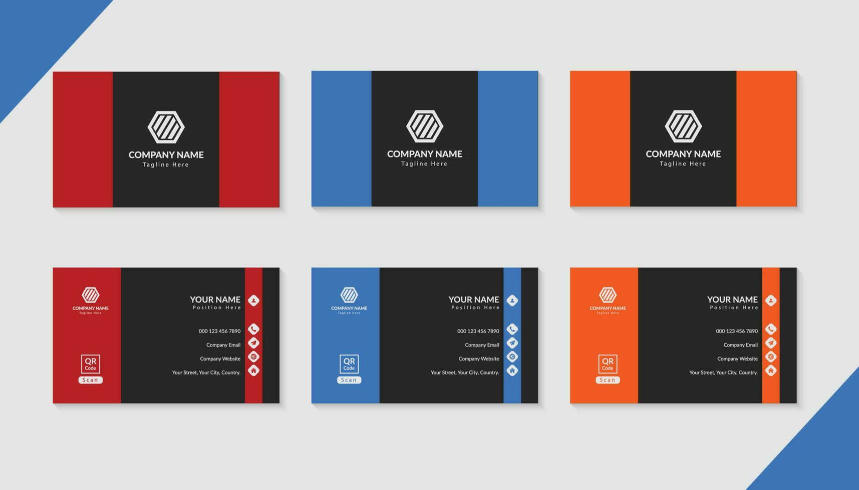 Corporate Modern Business Card Template and Stationary Design vector