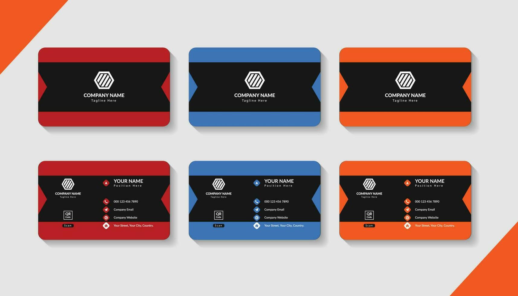 Corporate Modern Business Card Template and Stationary Design vector