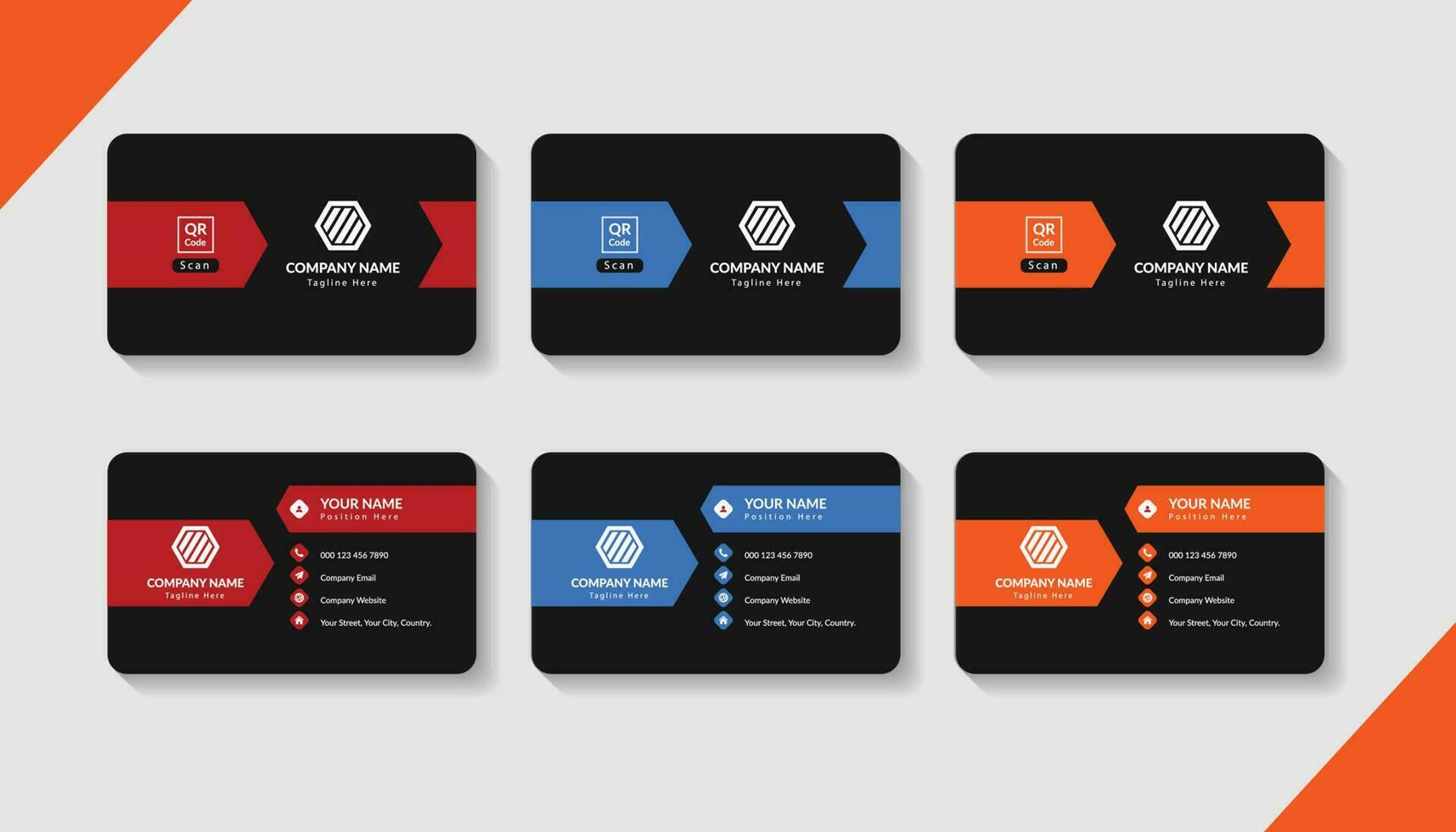 Corporate Modern Business Card Template and Stationary Design vector