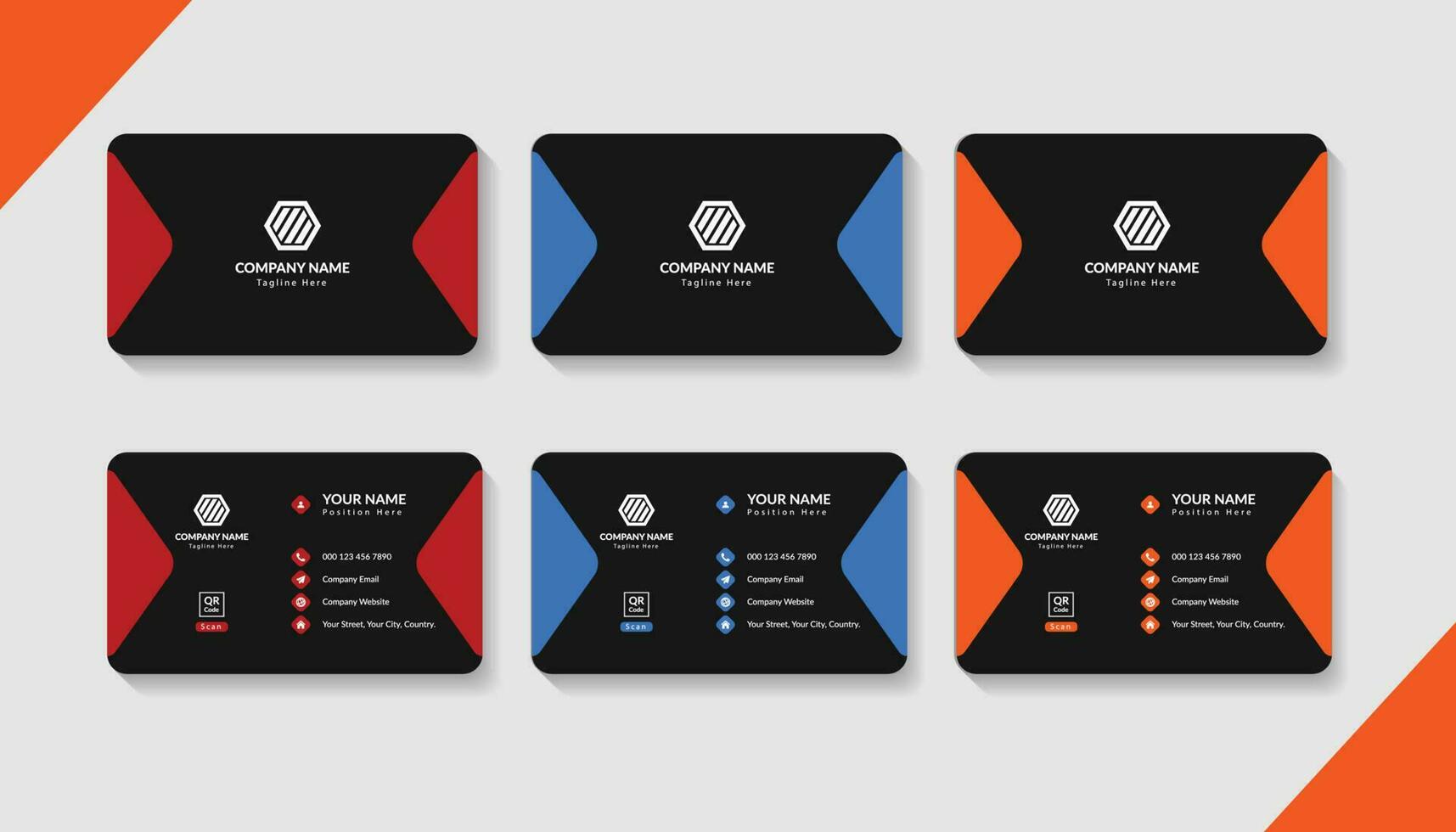Corporate Modern Business Card Template and Stationary Design vector