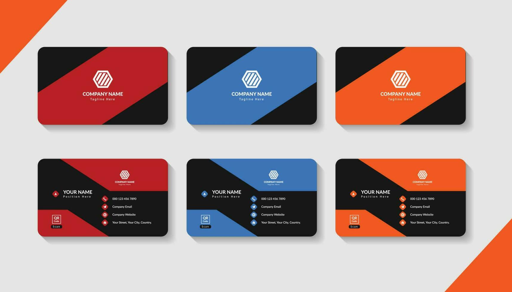 Corporate Modern Business Card Template and Stationary Design vector