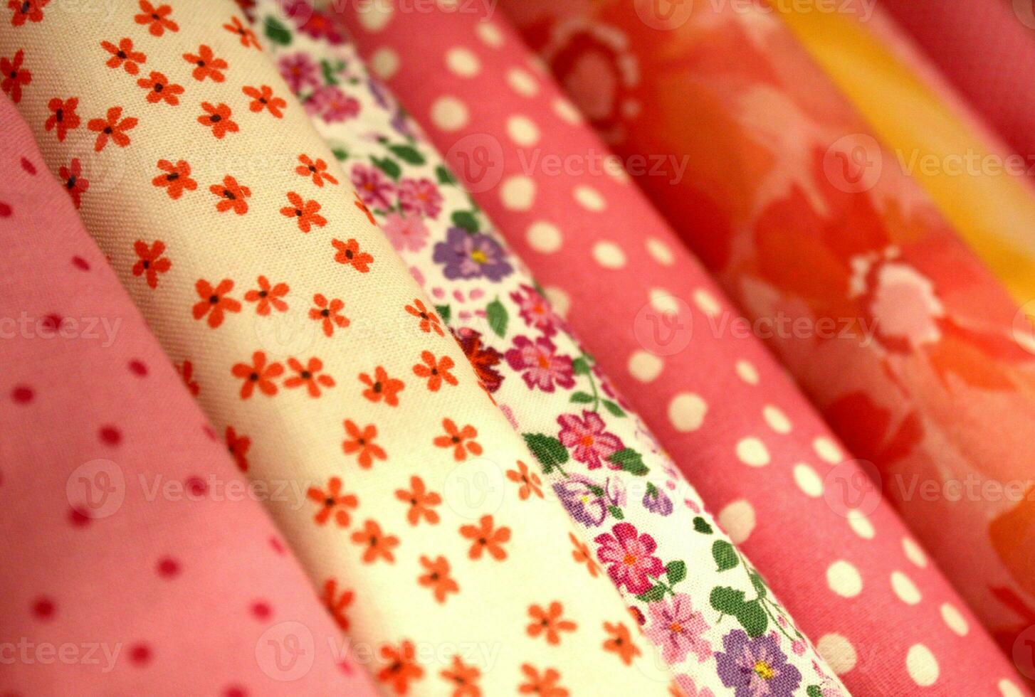 Cheerful Display of Pink Printed Fabrics photo
