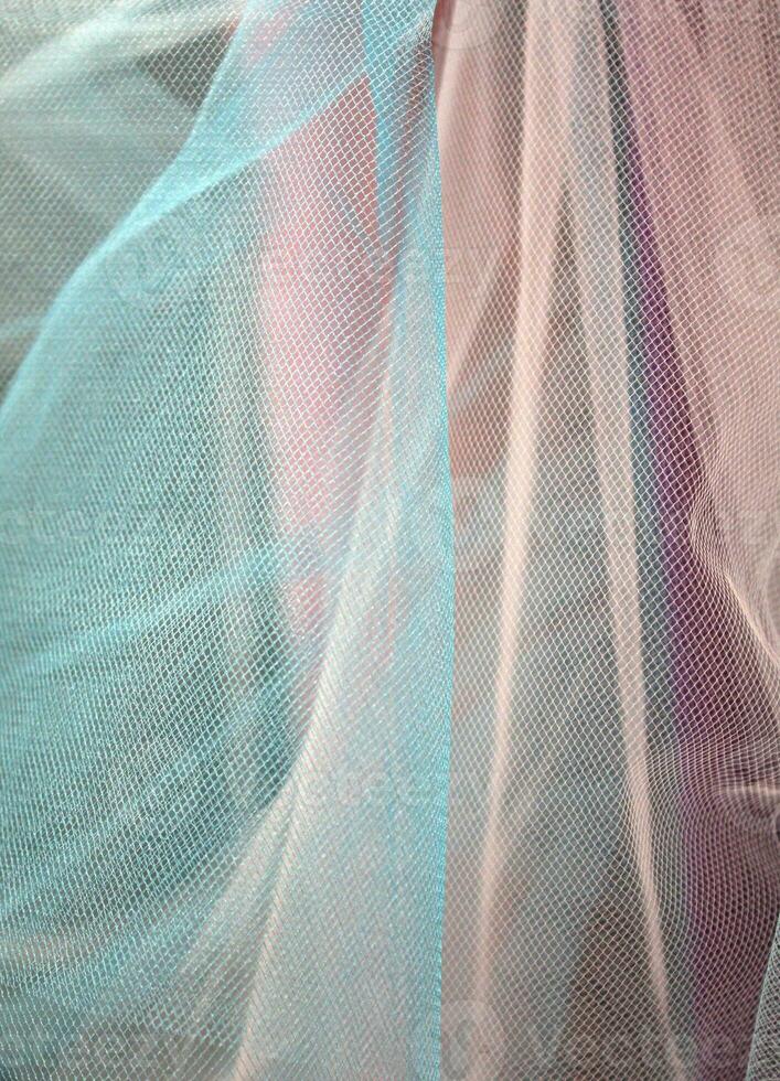 Layers of Pastel Tulle Fabric photo