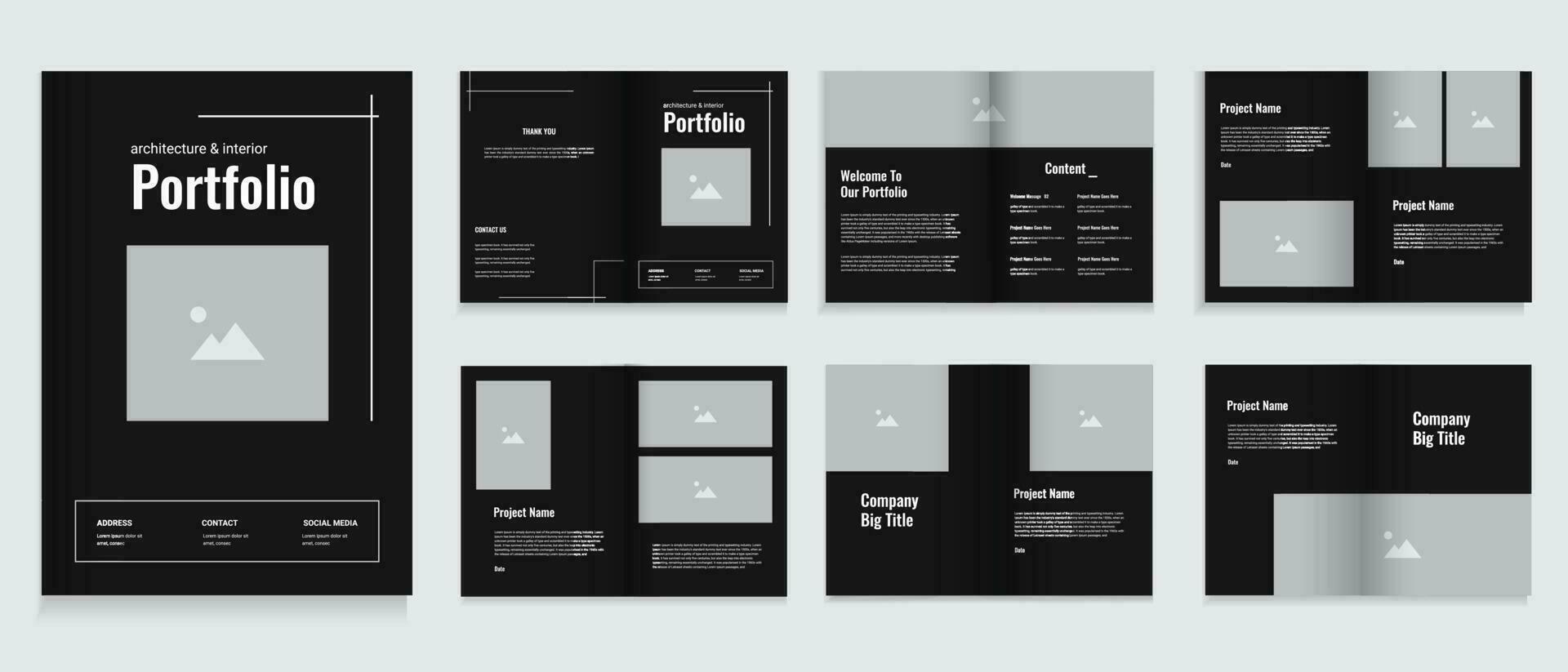 Architecture portfolio template design or portfolio template vector