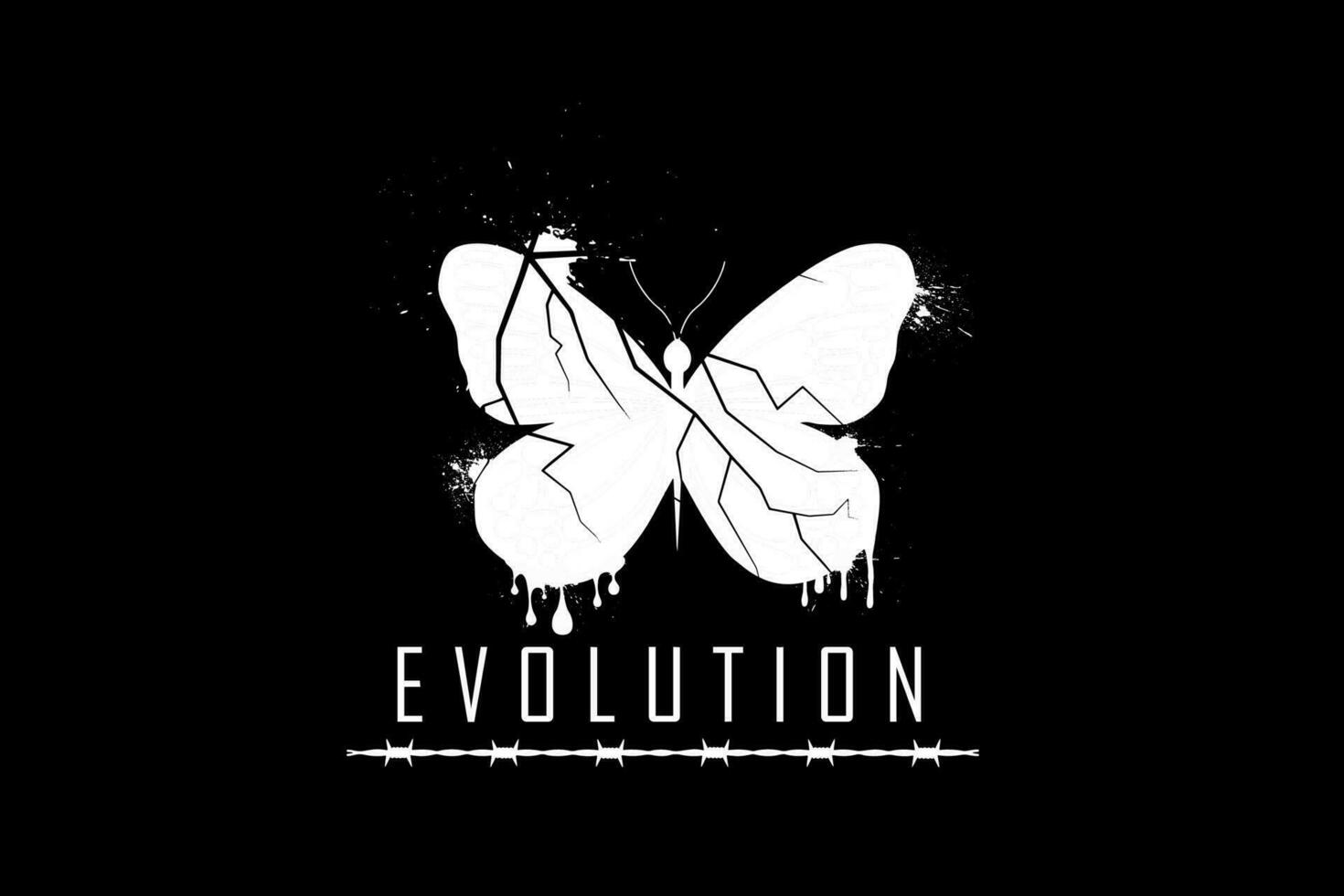 Modern abstract butterfly effect. In Acid style, design t shirt for streetwear vector