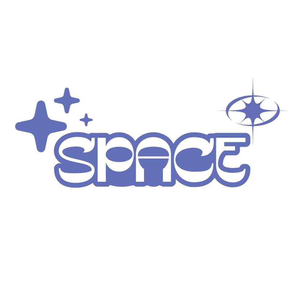 Retro futuristic design in y2k style vector