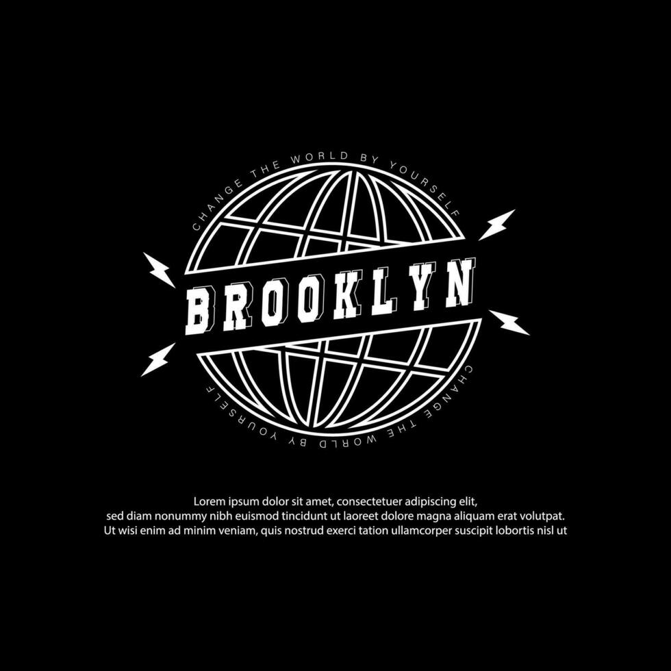 brooklyn ropa de calle gráfico diseño ideas personalizar diseño plantillas vector