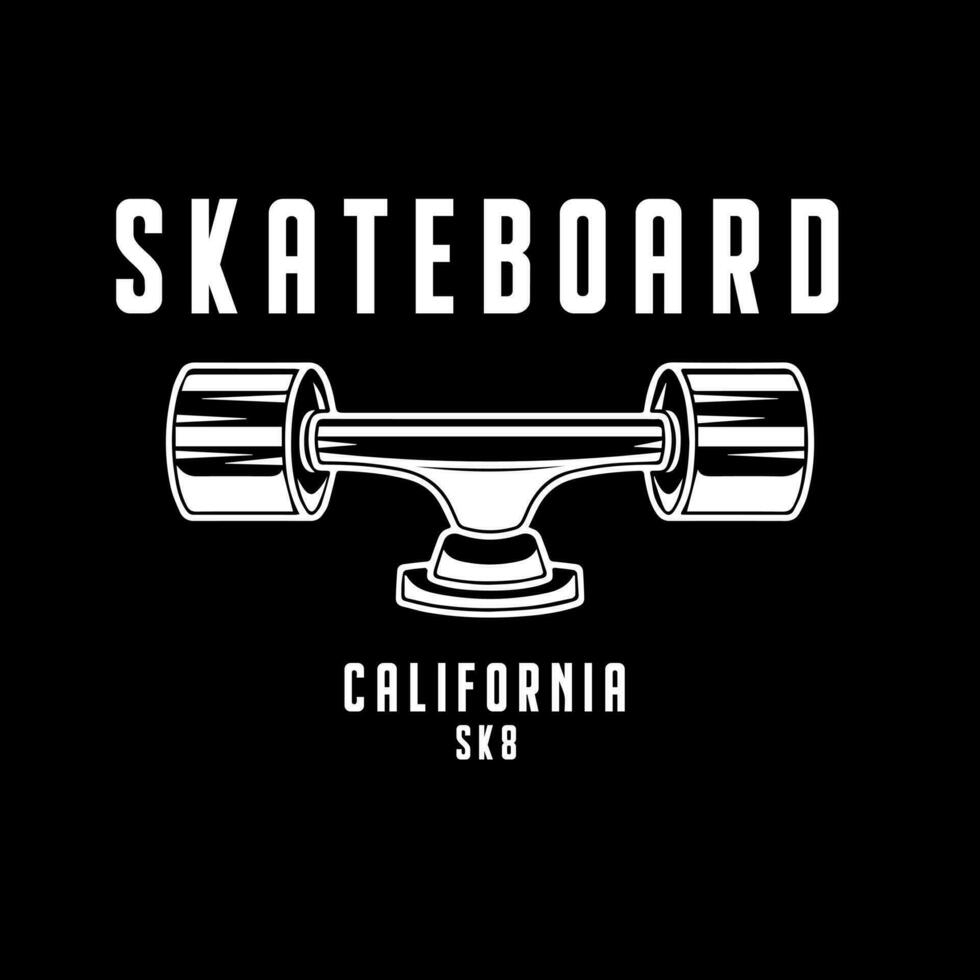 skateboard illustration in streetwear style vector