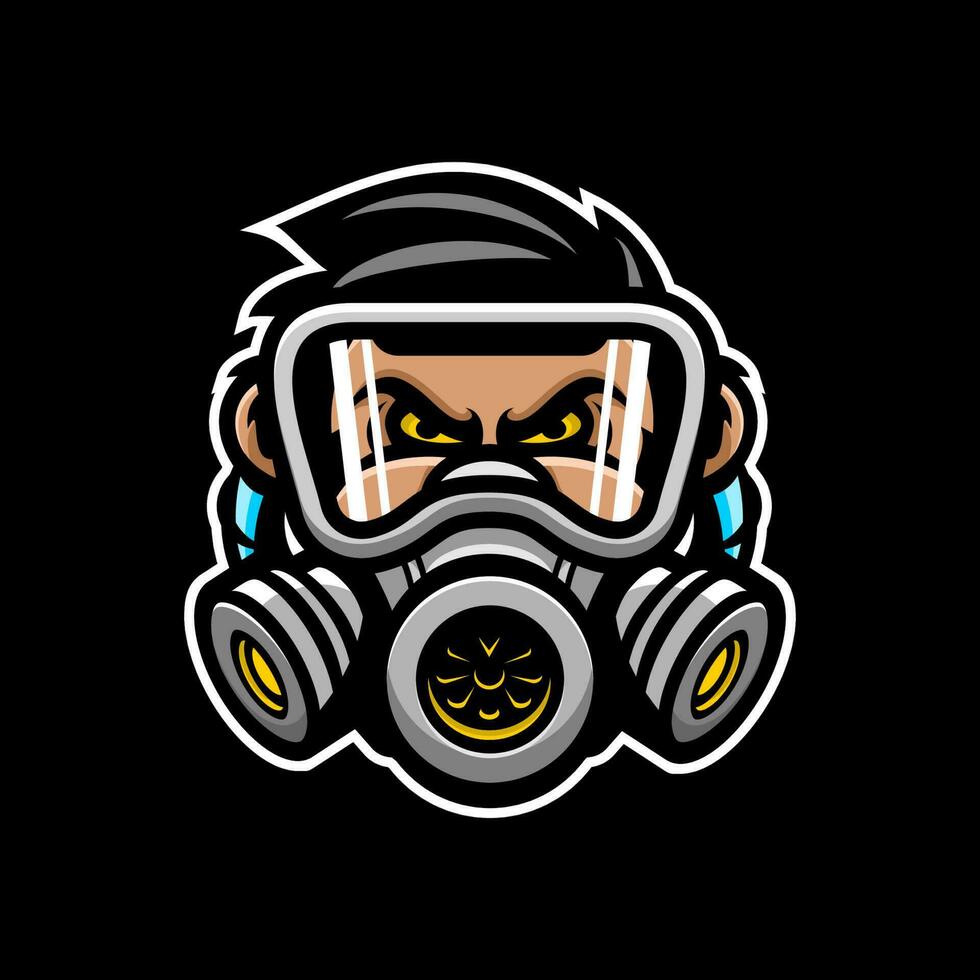 MONKEY GAS MASK vector