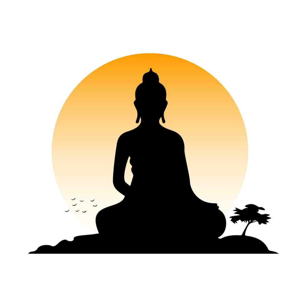 Buddha Purnima Holiday Background. Vector Illustration.