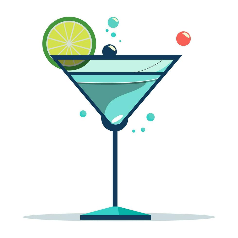 Alcohol cocktail vector illustration