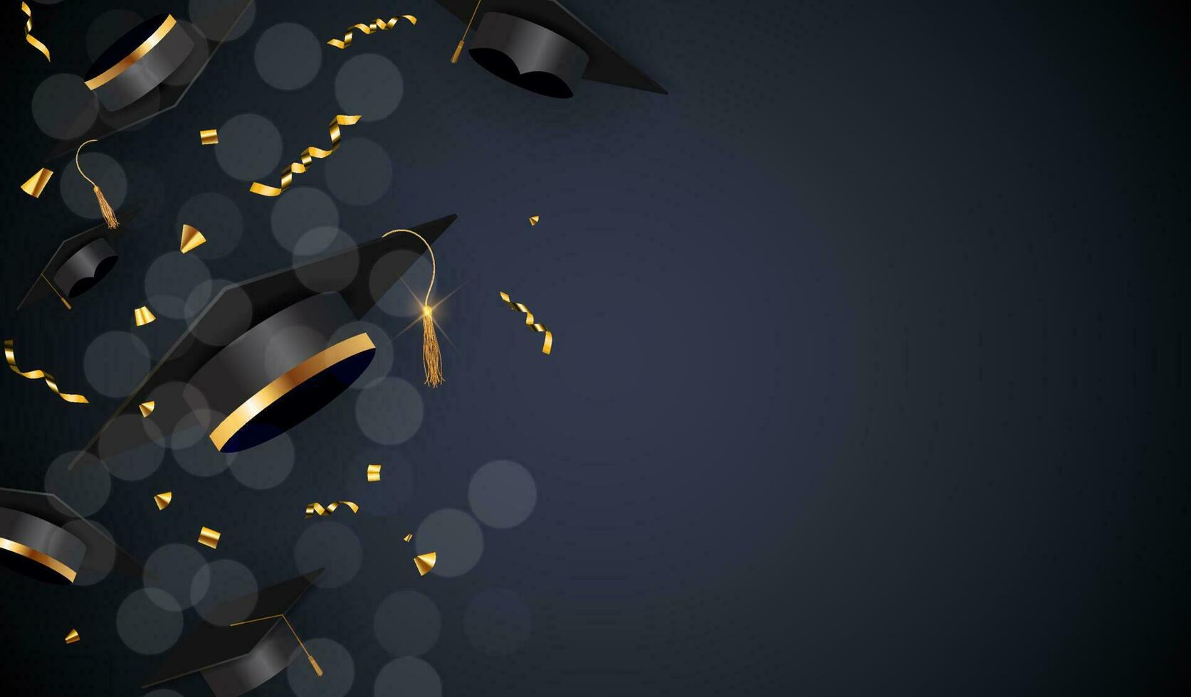Happy Graduation Greeting Background Vector Illustration