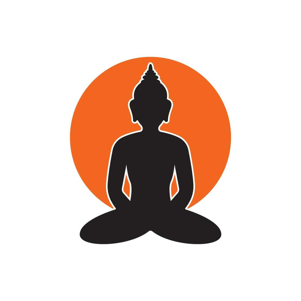 Buddha icon. vector illustration logo template.