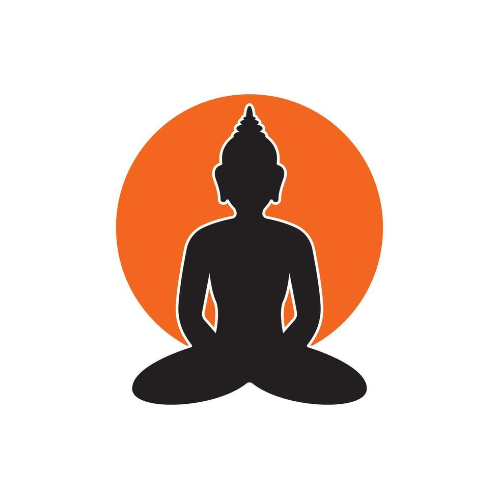 Buddha icon. vector illustration logo template.