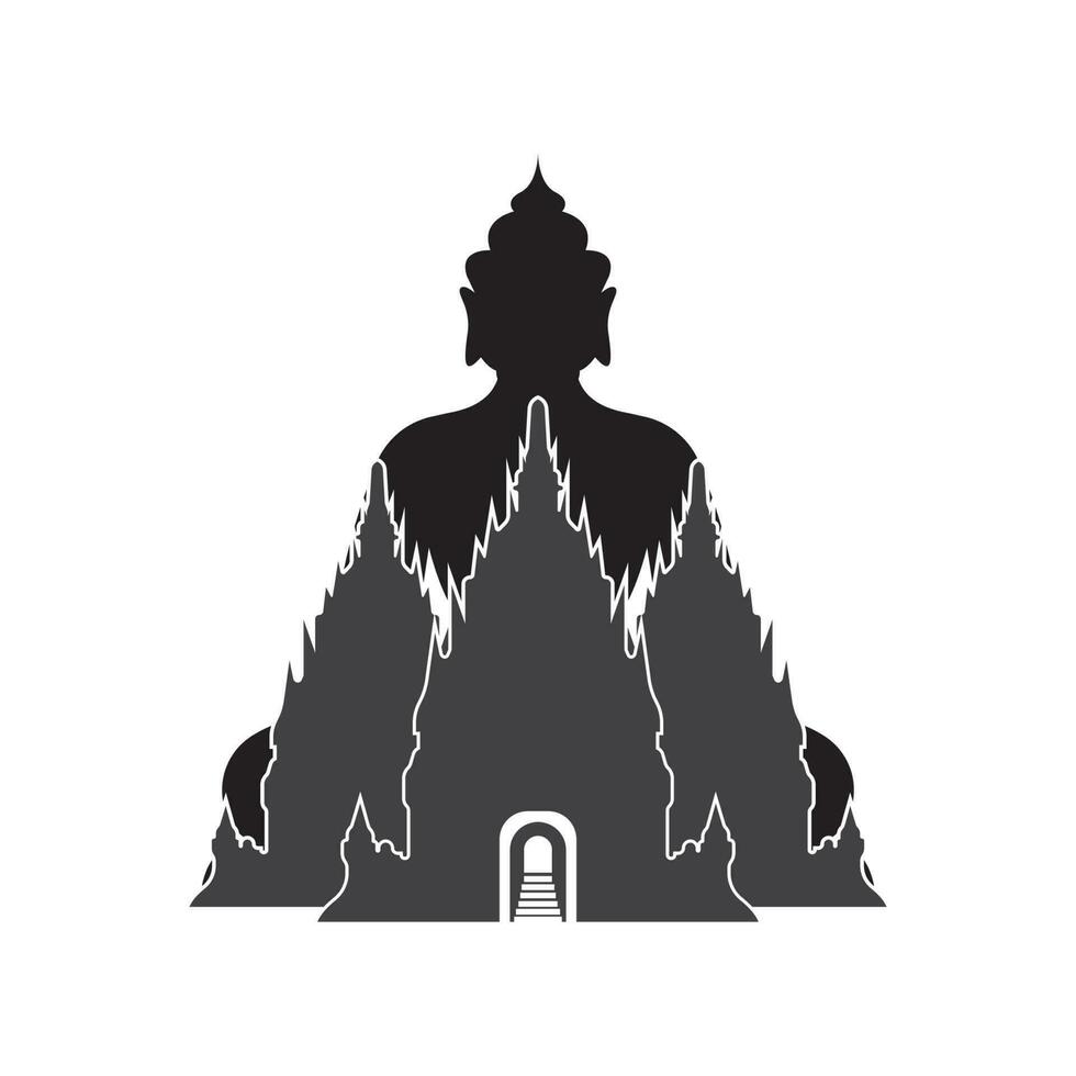 templo logo vector ilustración icono diseño.