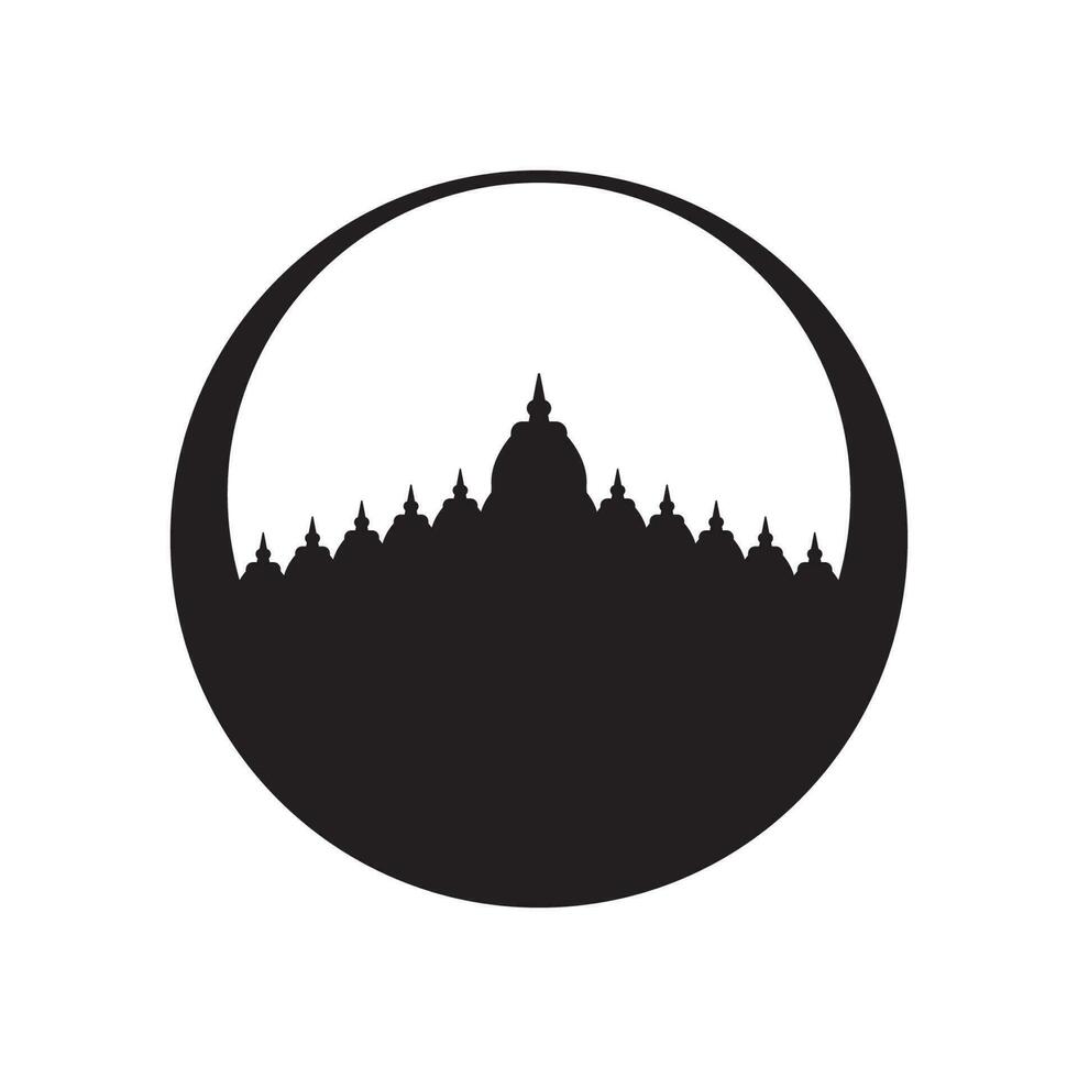 Temple logo vector illustration icon design.