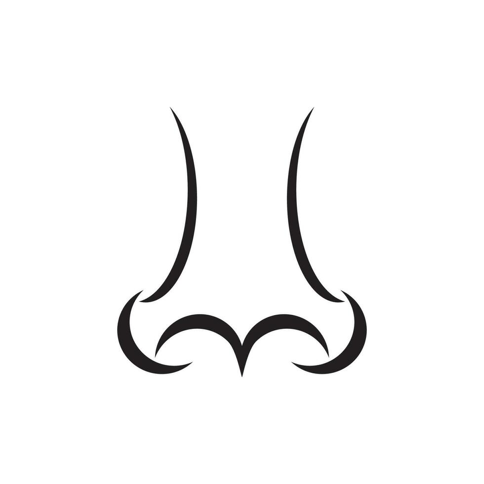nariz icono, logotipo ilustración diseño modelo. vector