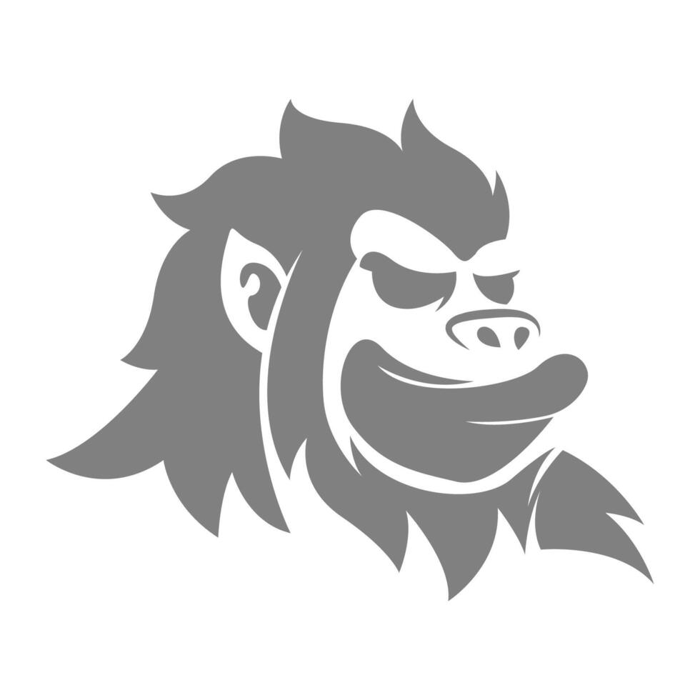 monstruo yeti logo icono diseño vector