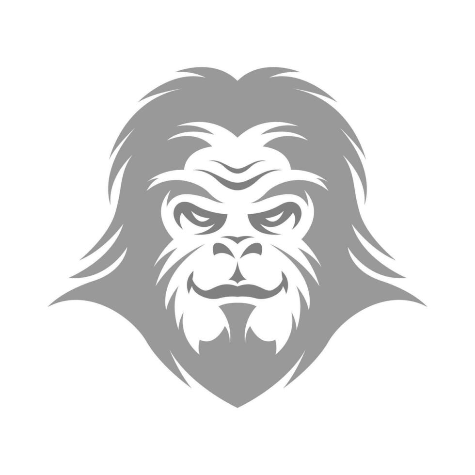 monstruo yeti logo icono diseño vector