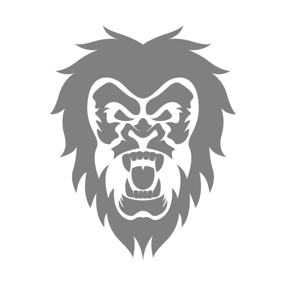 monstruo yeti logo icono diseño vector