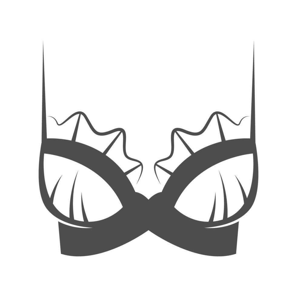 Bra simple sign gray 3d printed icon Royalty Free Vector