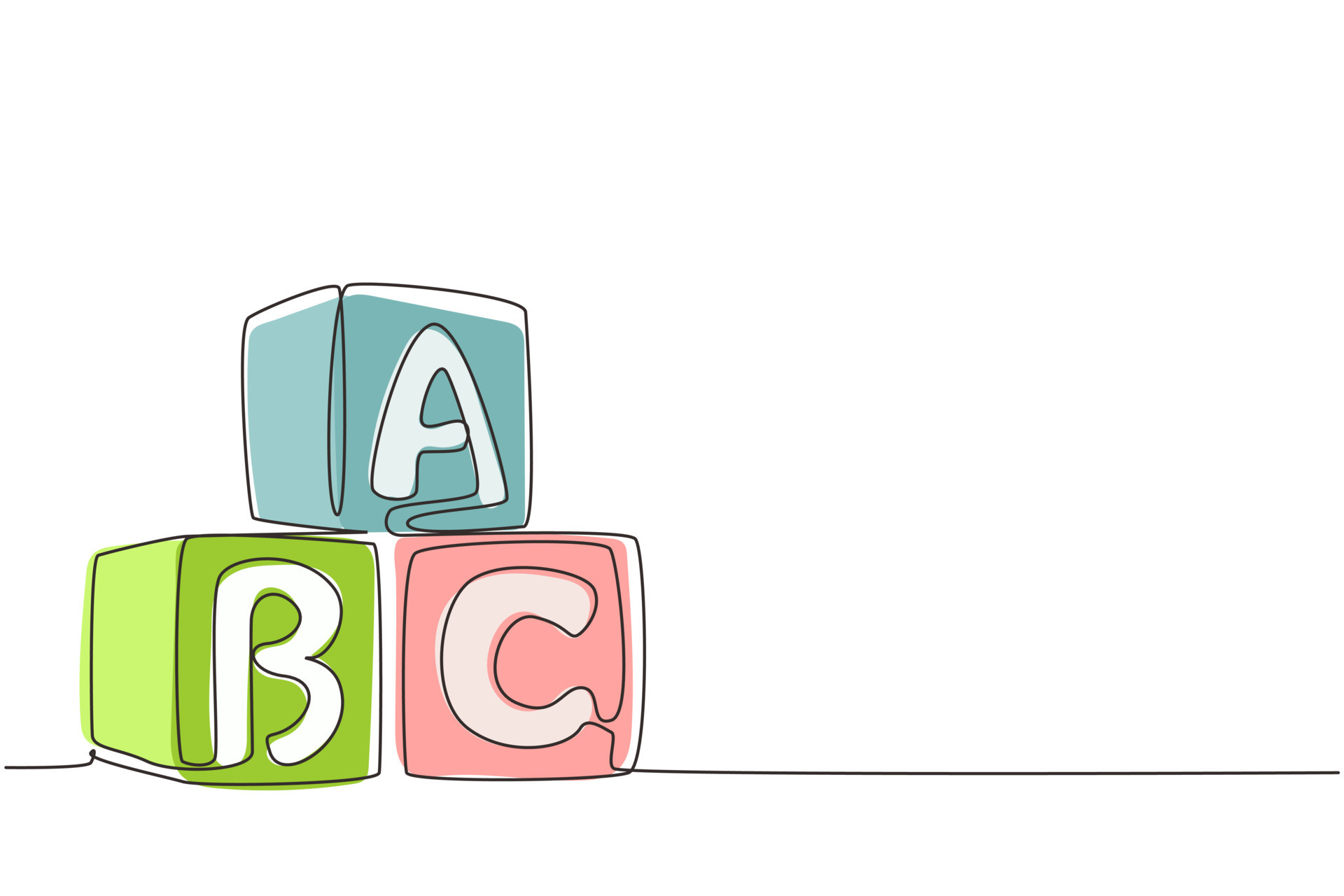 Letter Blocks Drawing High-Res Vector Graphic - Getty Images