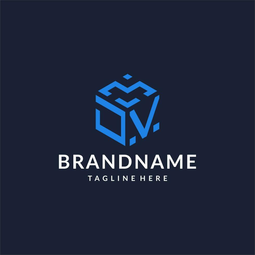 JV logo hexagon designs, best monogram initial logo with hexagonal shape design ideas vector