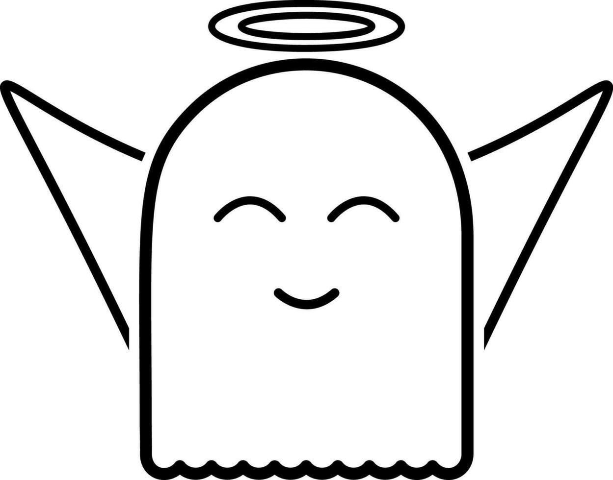 ghost with a halo icon vector illustration