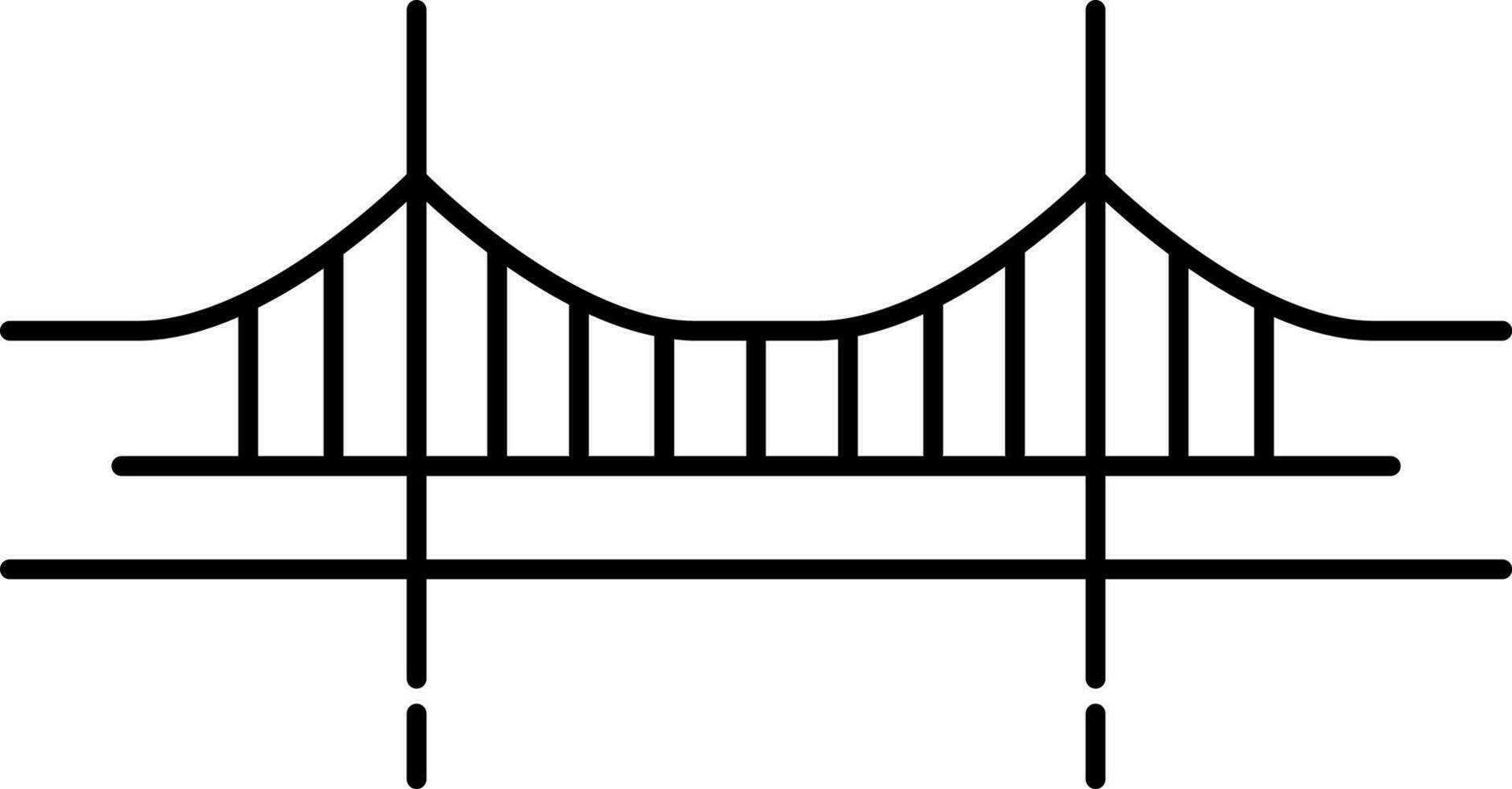 ilustración de vector de icono de puente