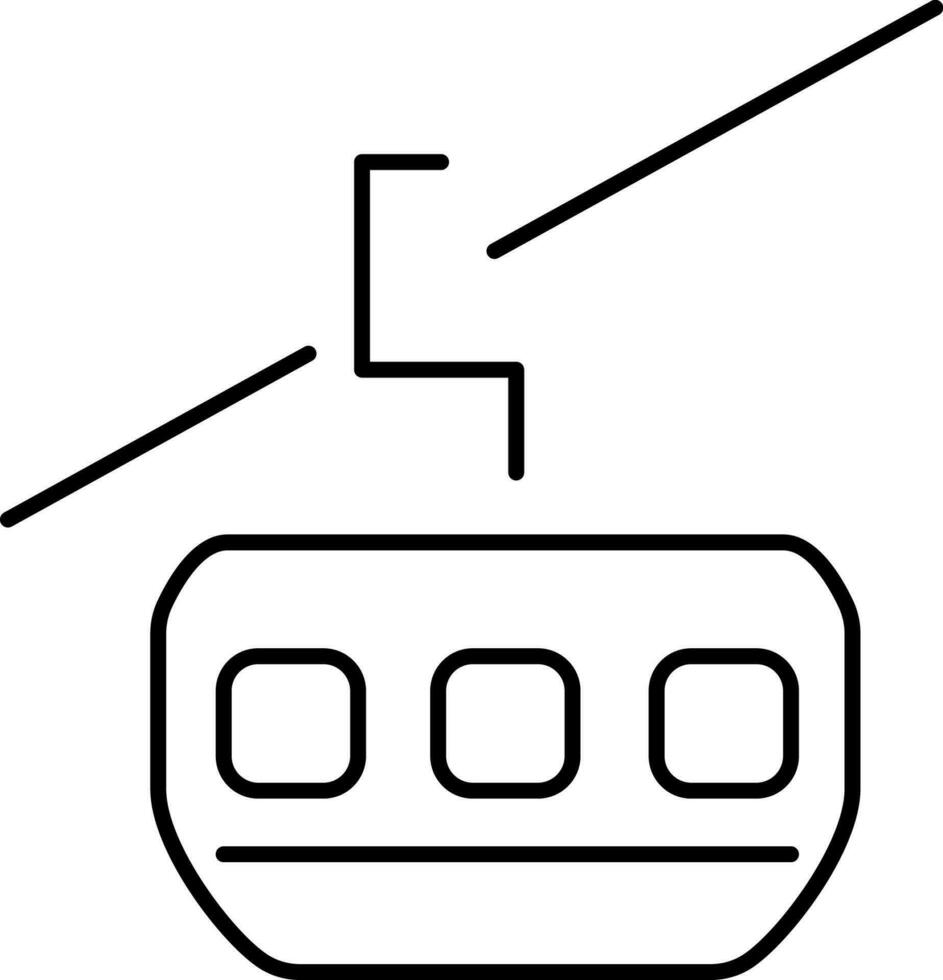 funicular icono vector ilustración