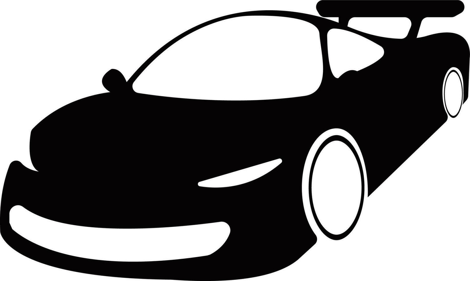 súper deporte coche ver desde el lado icono vector ilustración