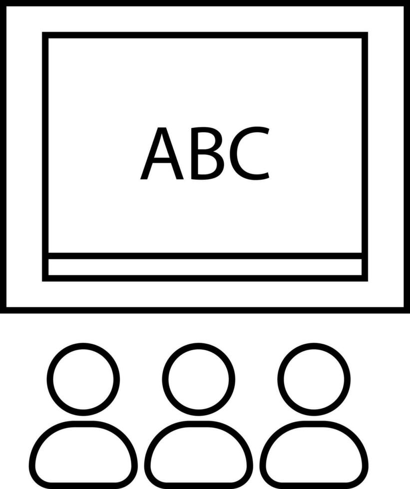 ilustración de vector de icono de aula