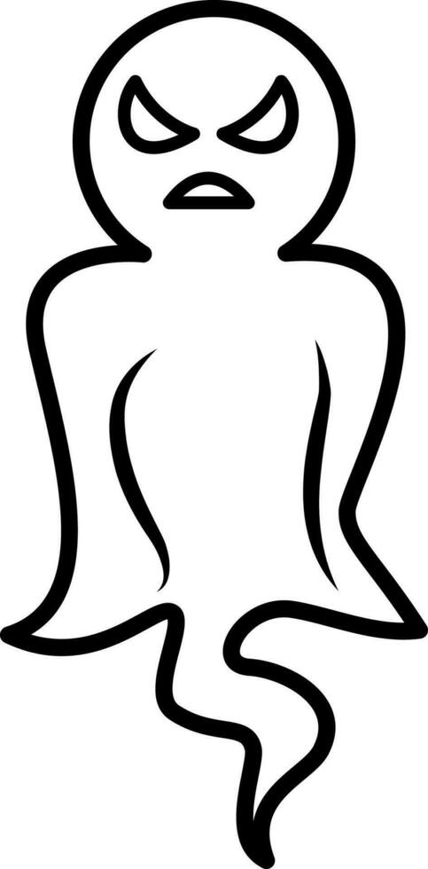 evil ghost icon vector illustration